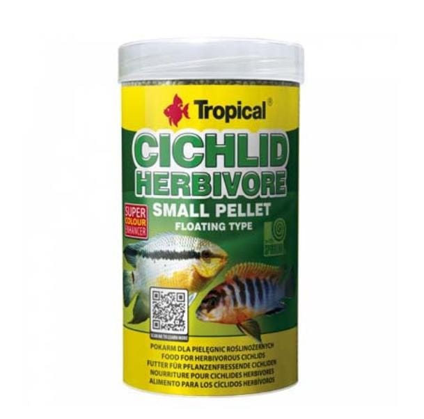 Tropical Cichlid Herbivore Small Pellet 250ml
