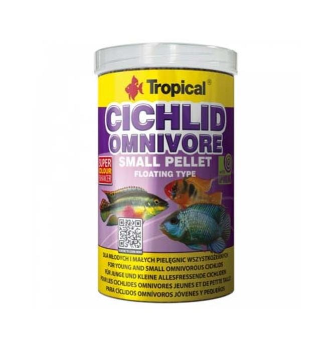 Tropical Cichlid Omnivore Small Pellet 250ml